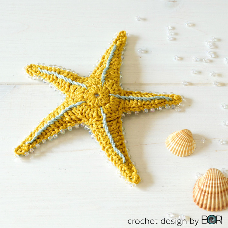 Starfish - Tengeri Csillag - horgolás minta
